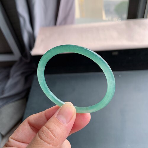 缅甸天然A货翡翠手镯56圈口