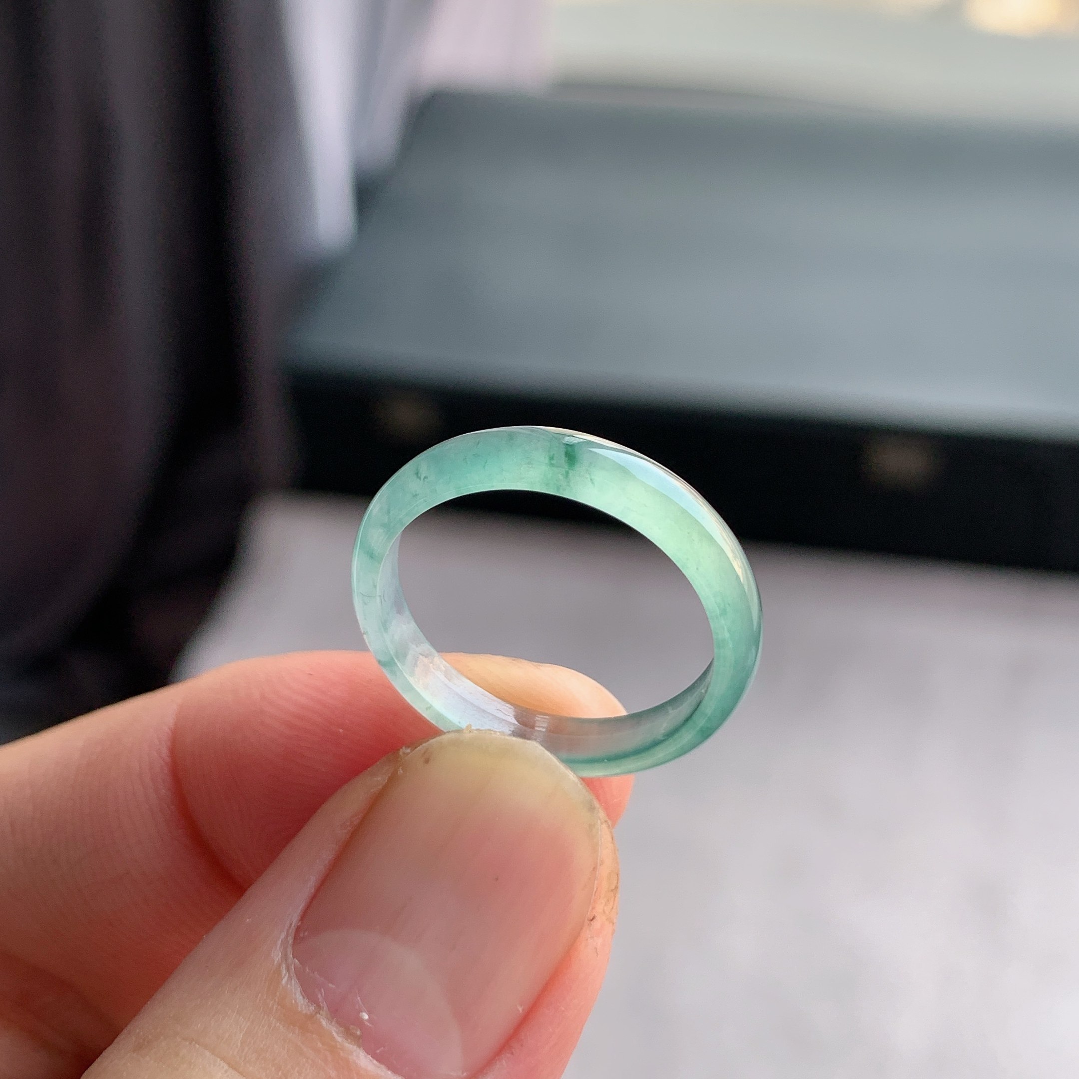 天然A货翡翠 冰种17号冰飘花男女戒指指环素圈戒圈尾戒XFD5,珠宝/钻石/翡翠,戒指/指环,淘宝优惠券,粉丝福利购,淘宝优惠卷