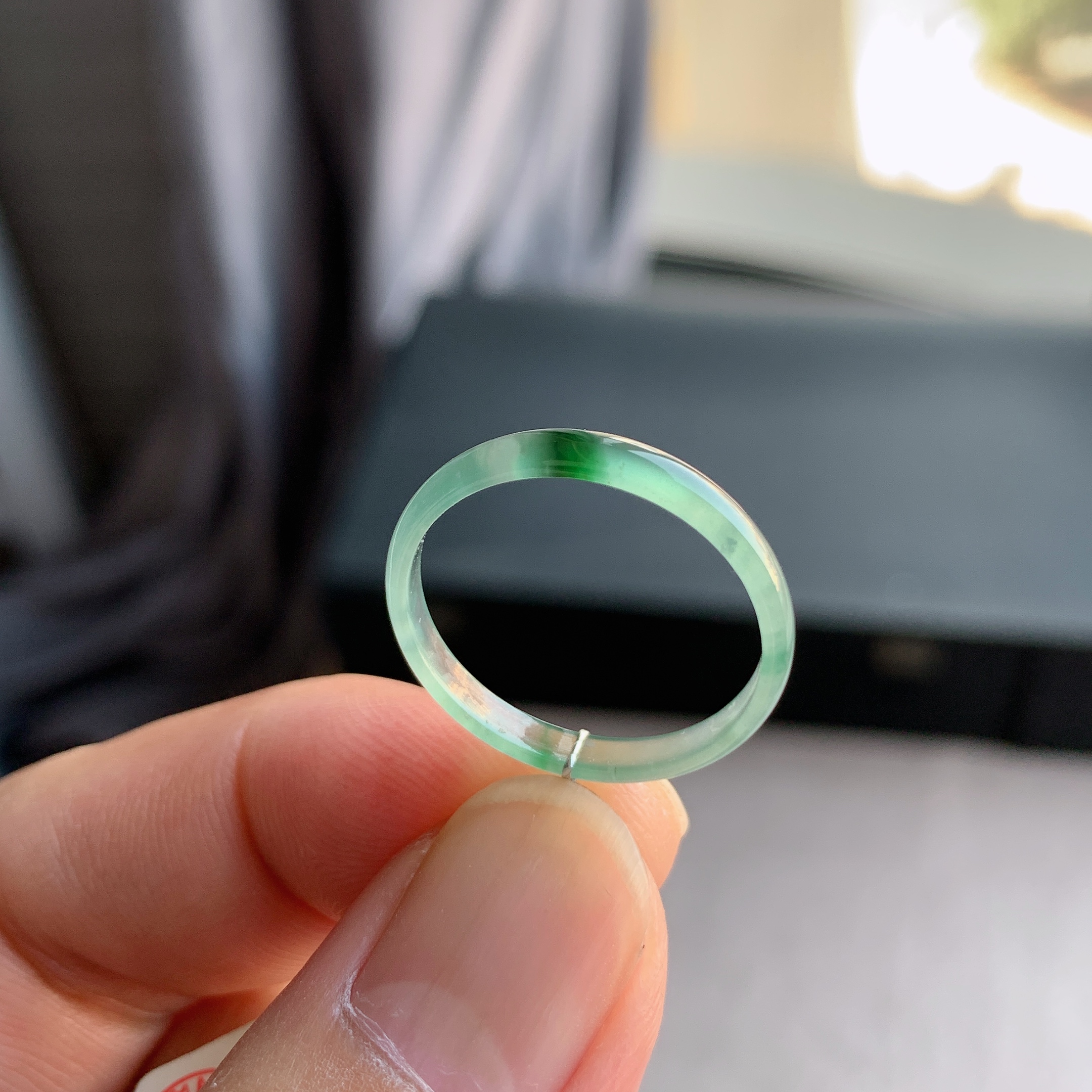 天然A货翡翠20号冰飘花戒指