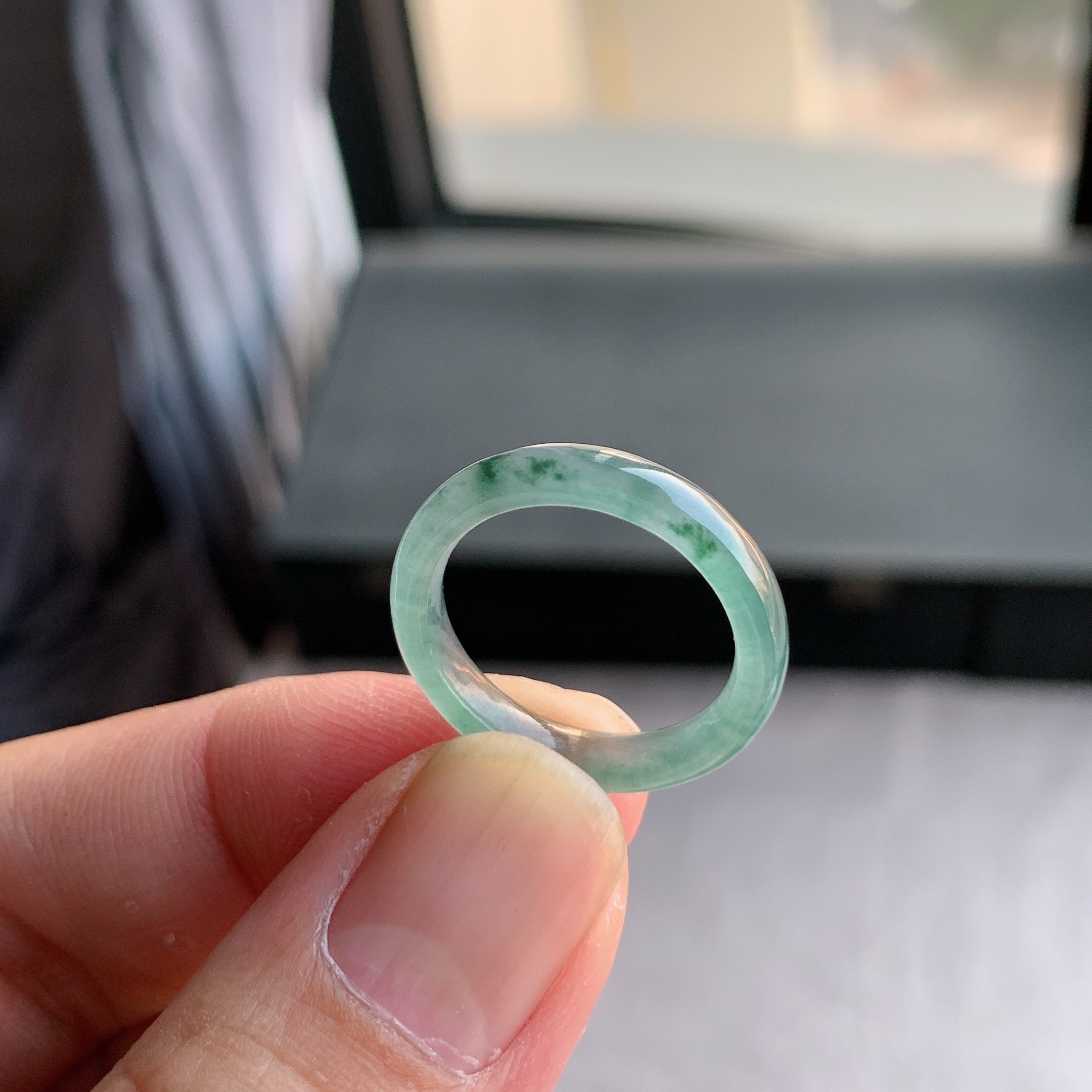 天然A货翡翠冰种15号戒指指环
