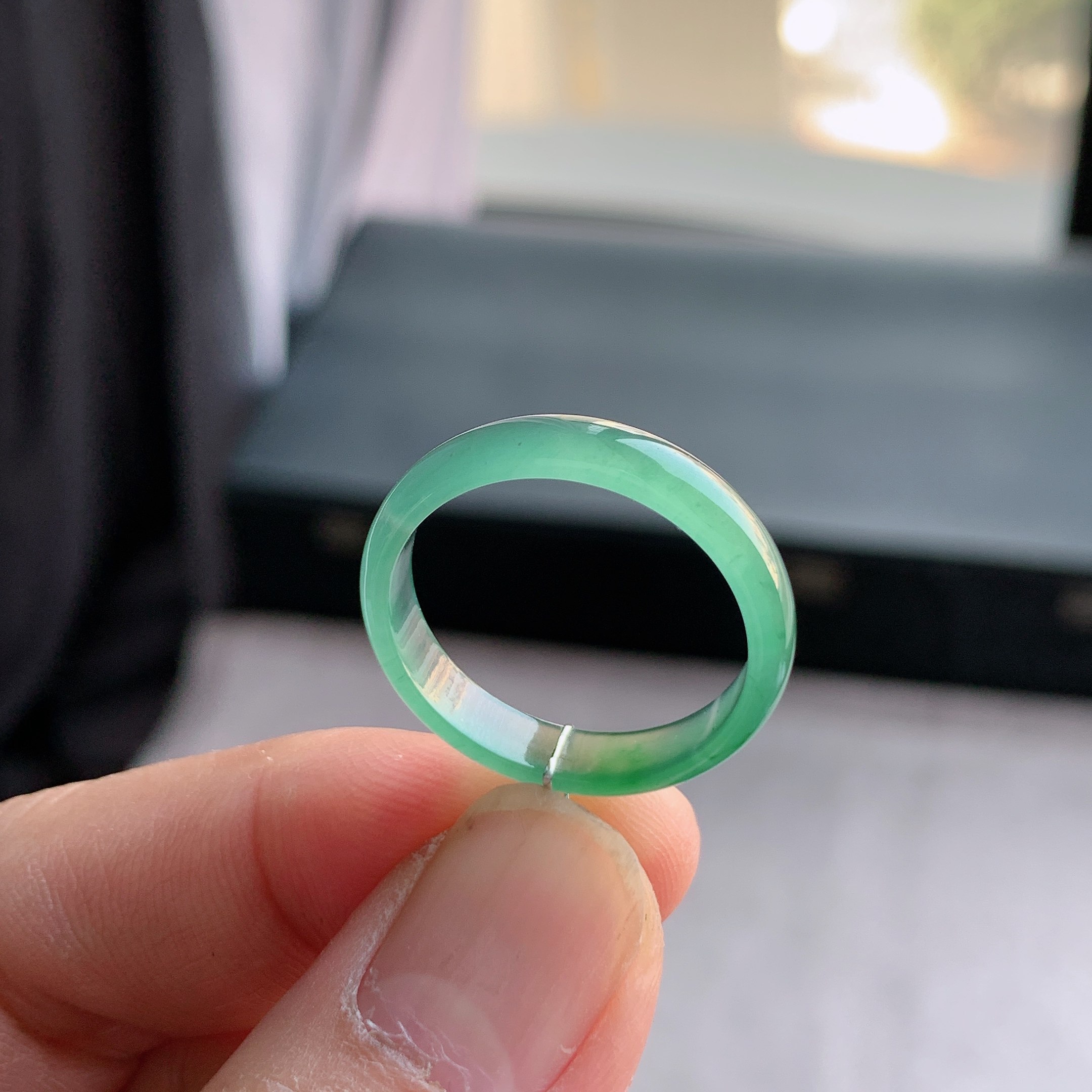 天然A货翡翠 冰种24号晴水绿戒指指环戒圈121800339,珠宝/钻石/翡翠,戒指/指环,淘宝优惠券,粉丝福利购,淘宝优惠卷