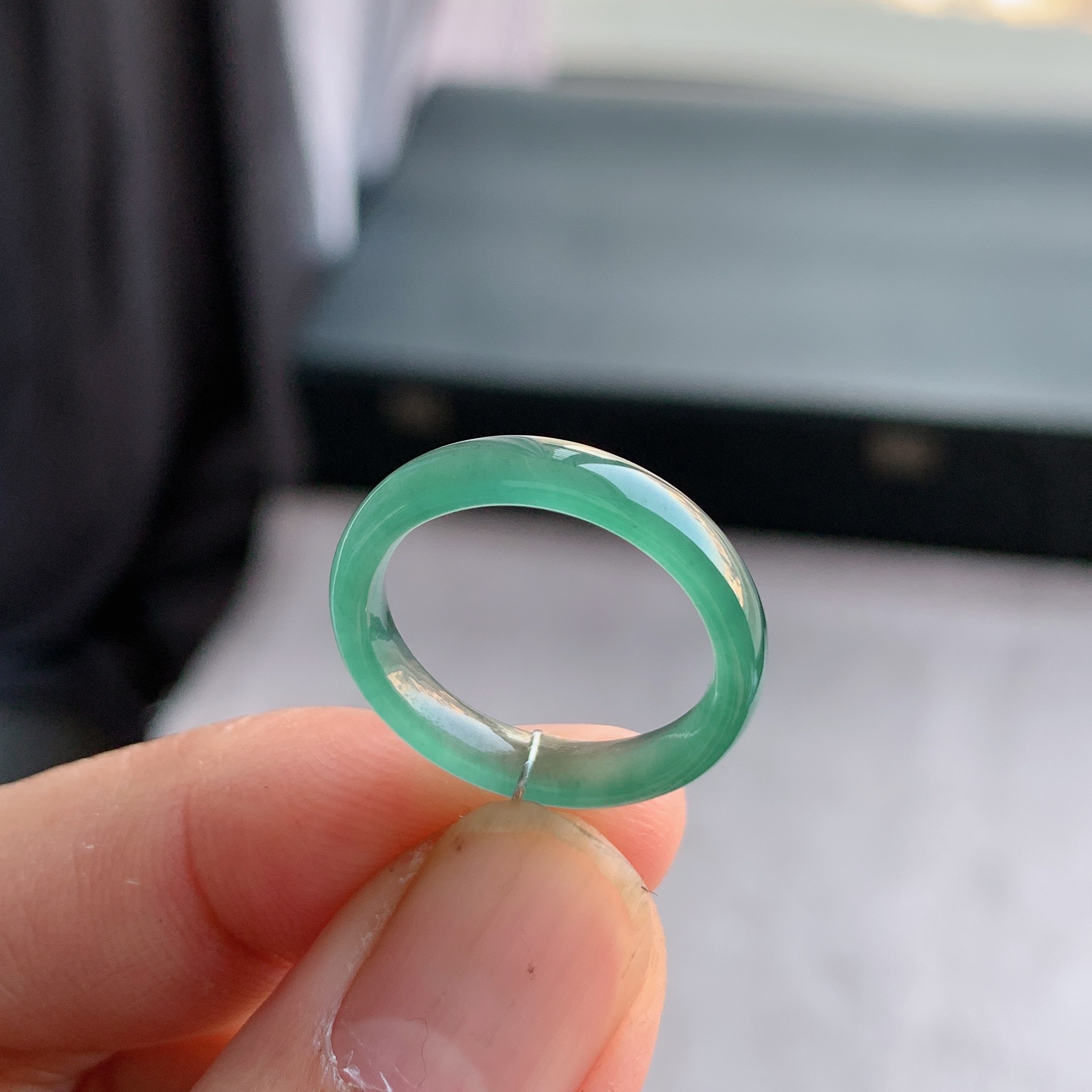 天然A货翡翠 冰种15号湖水蓝戒指指环戒圈51400877,珠宝/钻石/翡翠,戒指/指环,淘宝优惠券,粉丝福利购,淘宝优惠卷