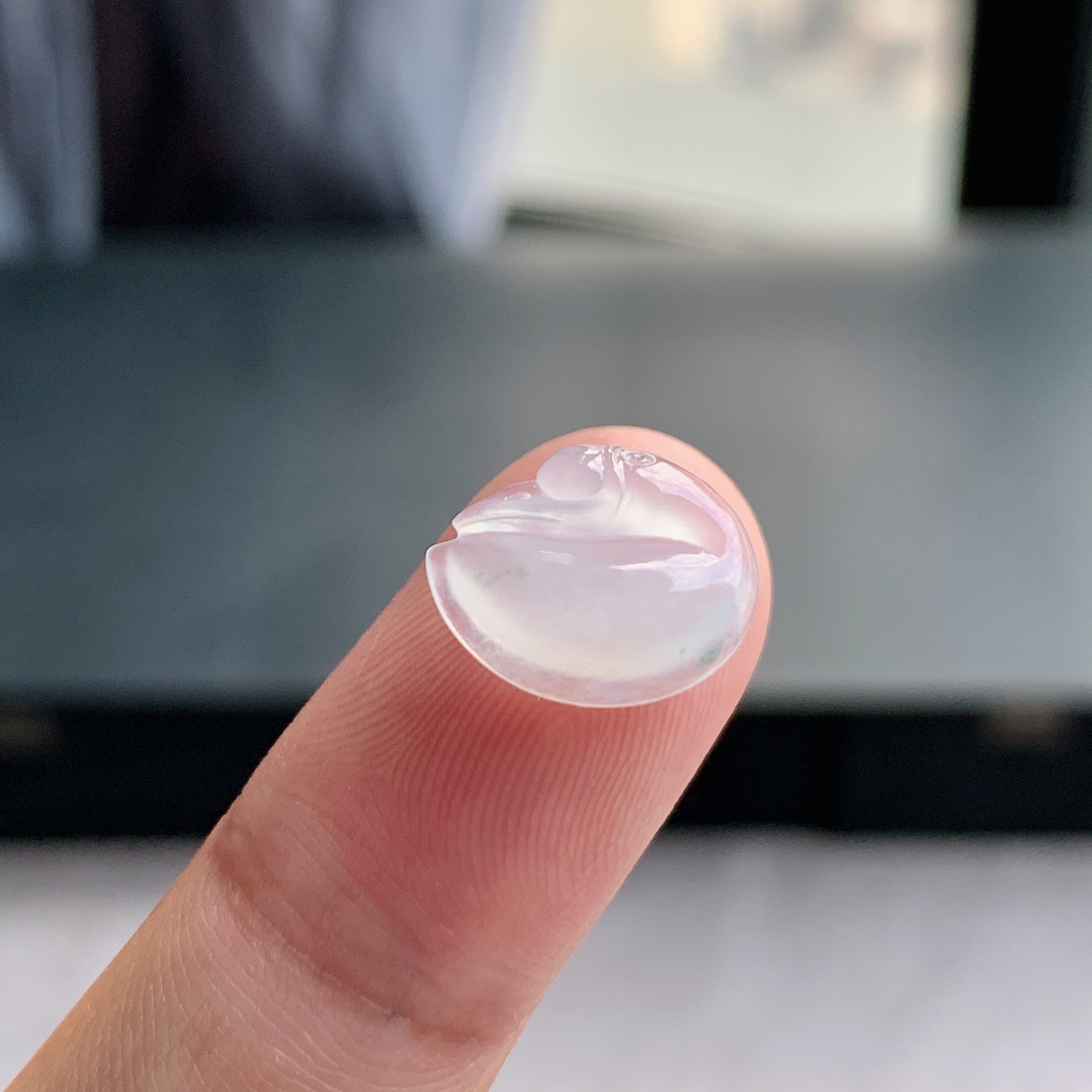 缅甸天然A货翡翠白月光天鹅镶件