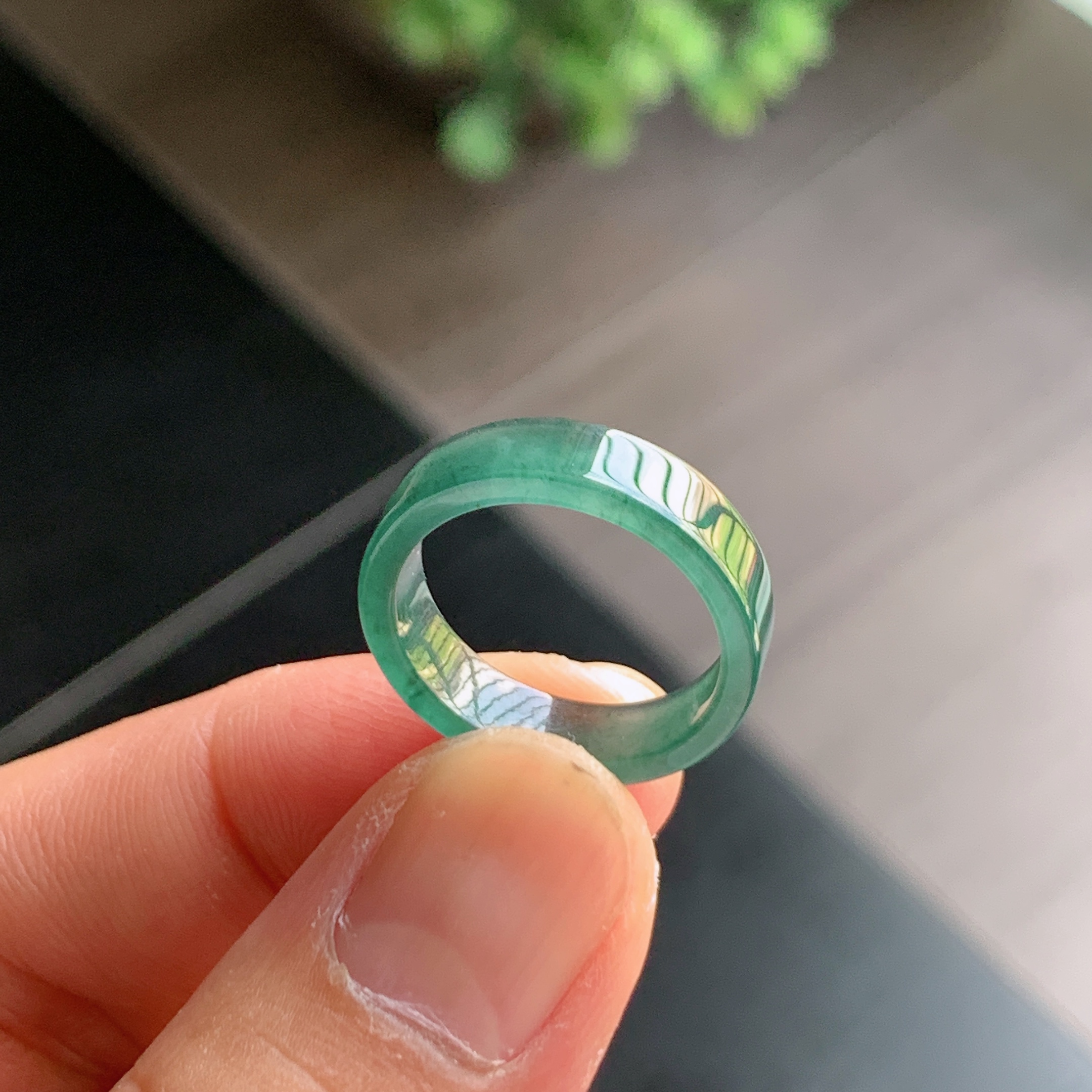 天然A货翡翠16号湖水蓝方戒