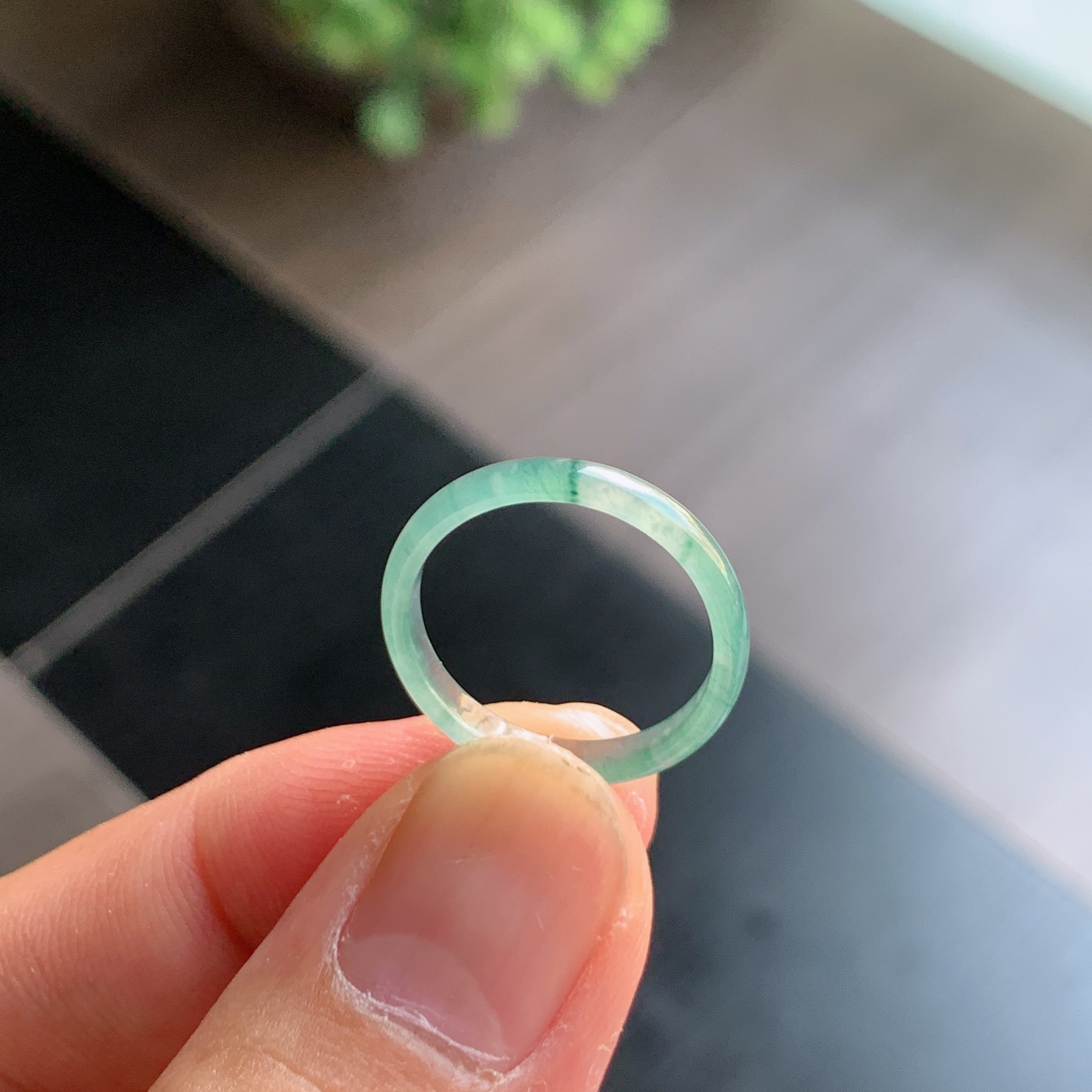 天然A货翡翠冰种14号戒指指环