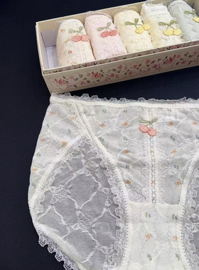 2025秘语内裤女中高腰泡泡棉小清新透气舒适抗菌棉档短裤头62036