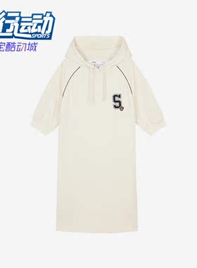 Skechers/斯凯奇正品夏新款女子运动休闲舒适连帽连衣裙 L322W024