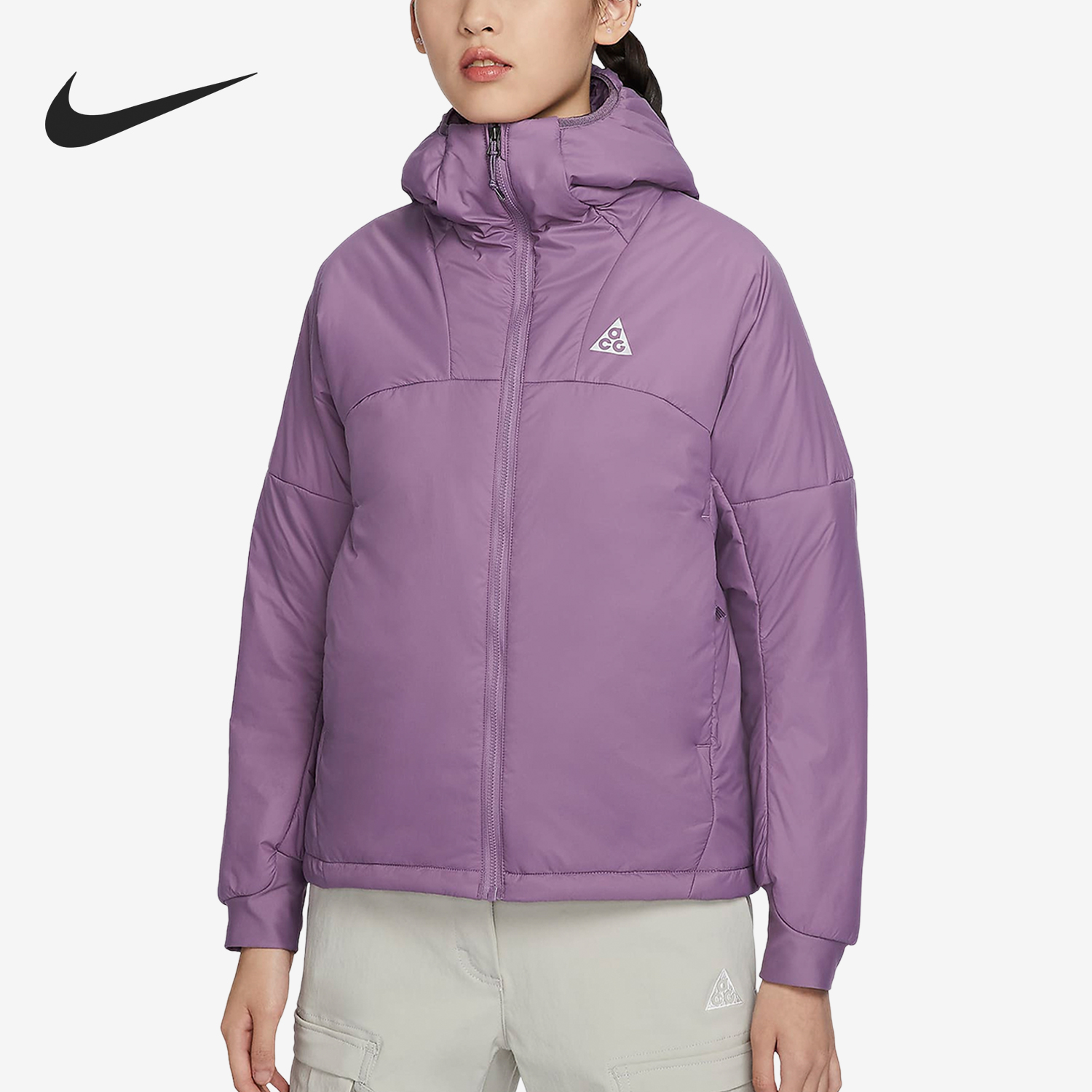 Nike/耐克正品新款女子宽松运动休闲保暖连帽棉服DQ5841-536