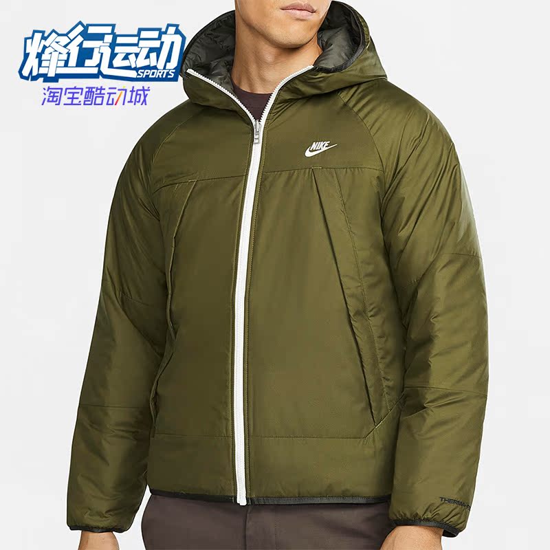 耐克男子保暖运动连帽短款棉服