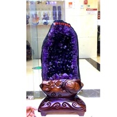 天然紫晶洞摆件 水晶洞 紫水晶 聚宝盆 钱袋子居家风水摆件