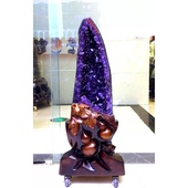 天然紫晶洞摆件 水晶洞 紫水晶 聚宝盆 钱袋子居家风水摆件