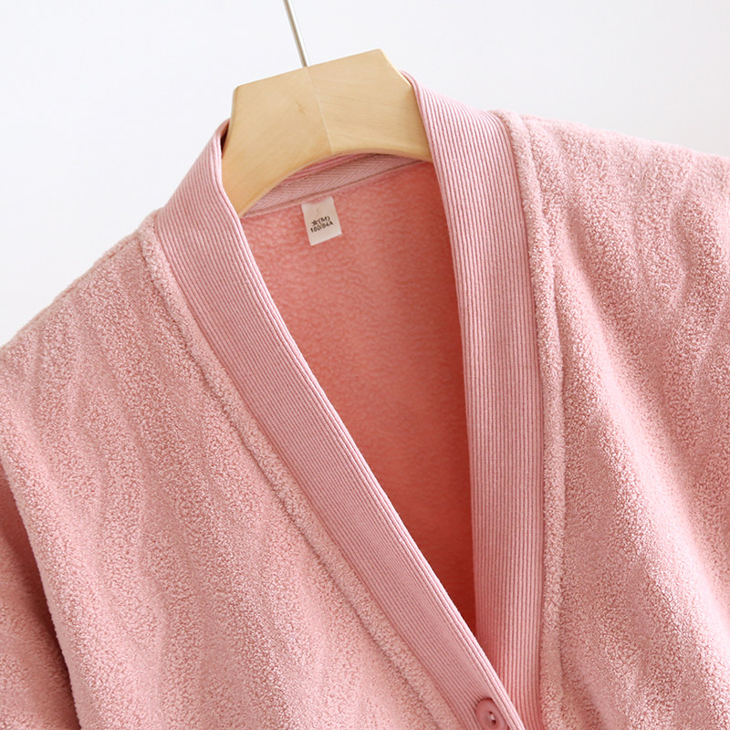 커플 쌀 벨벳 따뜻한 탑 겨울 여성 두꺼운 잠옷 남성 느슨한 대형 간단한 V 넥 가정 옷