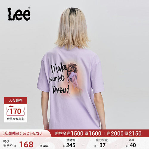 Lee数码印花女短袖T恤