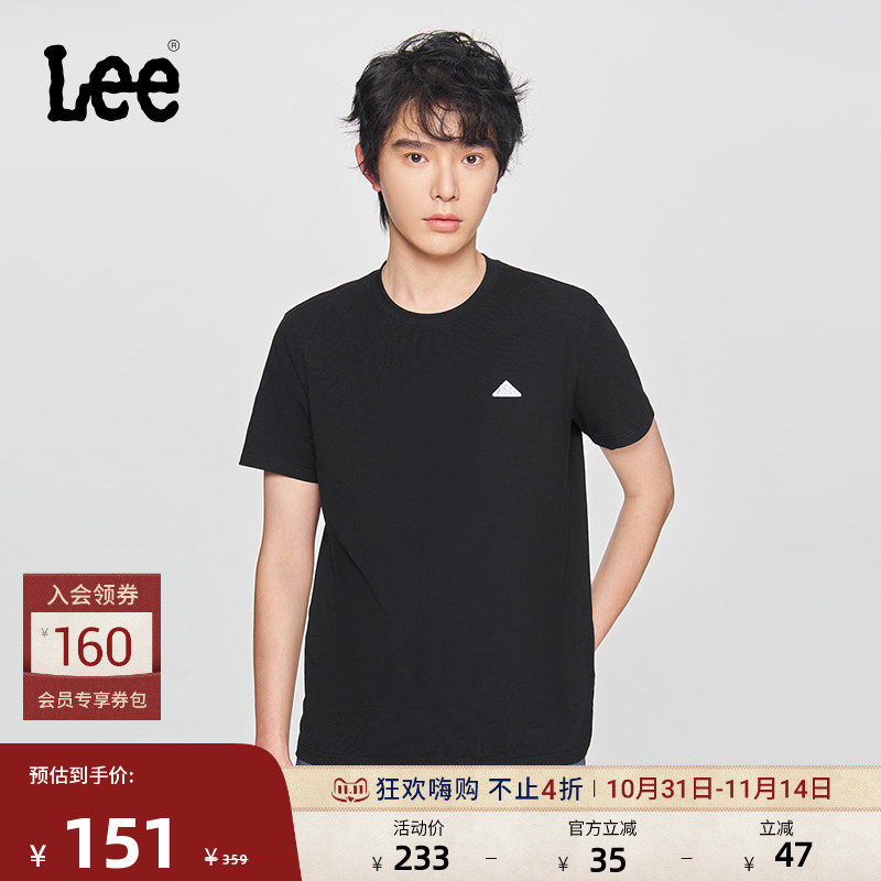 Lee基础款圆领短袖T恤