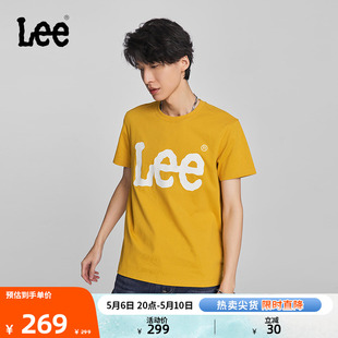 T恤休闲LMT0065673RX 圆领大Logo印花黄色男短袖 标准版 Lee商场同款