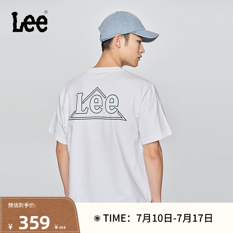 舒适版圆领短袖T恤 三角徽标印花Logo设计
