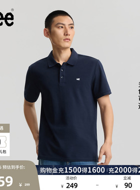 Lee经典翻领小Logo徽标男复古撞色短袖polo衫休闲潮LMT012293211