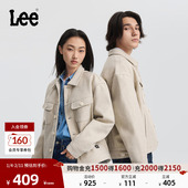 翻领仿羊毛质感燕麦灰男女同款 Lee25秋冬新品 舒适版 棉服外套潮流