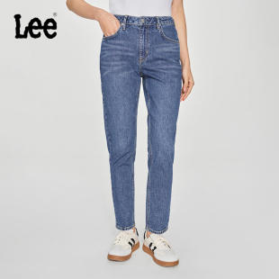 中蓝色女牛仔裤 Lee413标准高腰小直脚五袋款 A08185 张凌赫代言