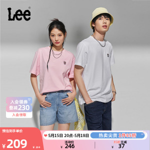 Lee24春夏新品舒适版圆领X-crew男女同款短袖T恤休闲LUT0083314LE