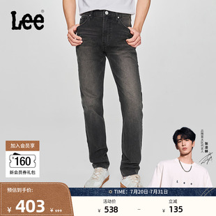 潮流 张凌赫代言 Lee25春夏新品 731舒适中腰锥形黑灰色男牛仔裤