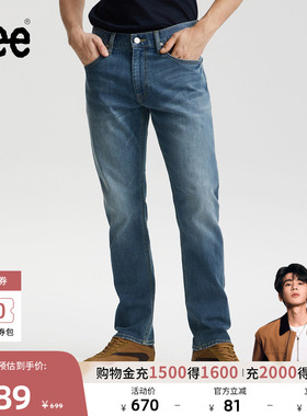 【张凌赫代言】Lee26春夏新品标准中腰726直筒牛仔裤复古中蓝色男