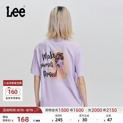 Lee数码印花女短袖T恤