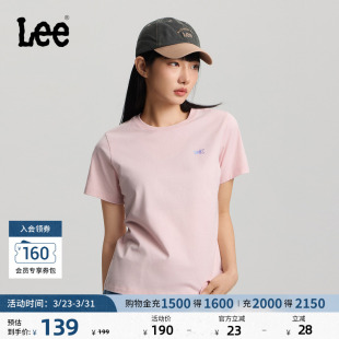 T恤休闲LWT0121924LE 圆领渐变Logo印花女短袖 Lee26春夏新品 标准版