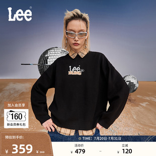 女长袖 素logo美拉德风格 毛衣休闲LWT00732620 圆领卡通元 Lee舒适版