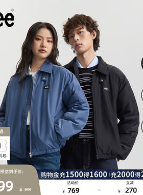 Lee舒适版翻领小Logo织标男女款飞行夹克羽绒服休闲LUT0109512RZ