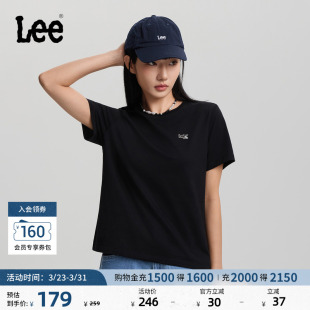 T恤休闲LWT0121944LE 圆领箔印Logo图案女短袖 Lee26春夏新品 标准版