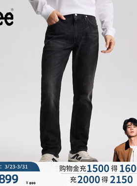 【张凌赫代言】Lee商场同款26春夏新品726直筒牛仔裤黑灰色男潮流