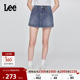 Lee25新品 休闲潮流LWB009914101 设计中蓝色女牛仔裙裤 经典 五袋款