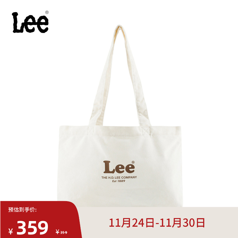 灯芯绒面料单肩包 正面Logo印花设计