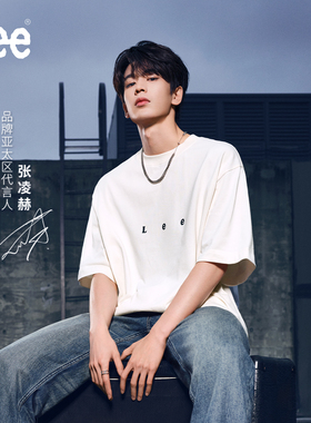 【张凌赫同款】Lee商场同款宽松圆领小Logo男短袖T恤LMT011088203