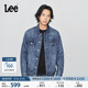 Lee舒适版 印花激光复古深蓝男牛仔夹克外套LMT010802203 翻领数码