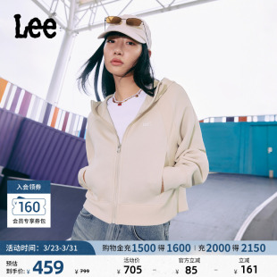 连帽开衫 女长袖 卫衣外套休闲LWT010874209 太空棉插肩袖 Lee舒适版