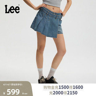 五袋款 Lee商场同款 26春夏新品 经典 中浅蓝女LWB011794101 牛仔裙裤