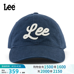 Lee韩国设计贴布Logo设计可调节男女同款棒球帽潮流LUA010473207