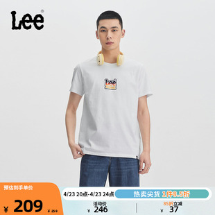 Lee24春夏新品 T恤潮LMT0081444LE 型字母logo印花圆领男短袖 标准版
