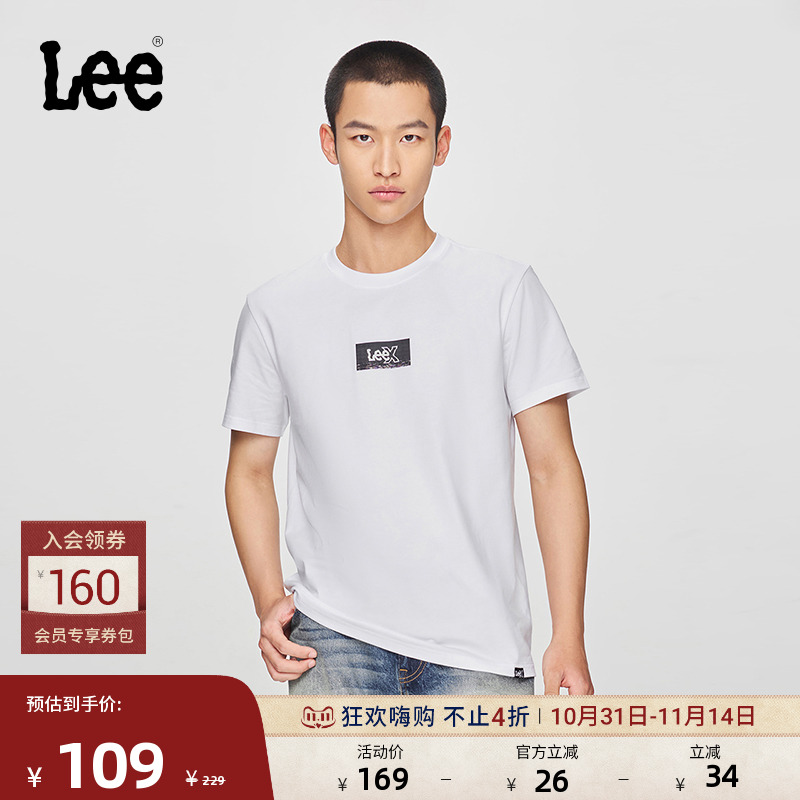 Lee基础款圆领短袖T恤