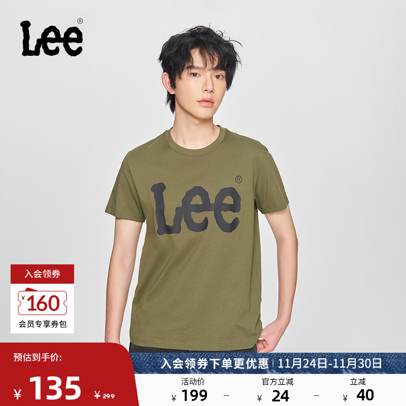 Lee基础款圆领短袖T恤