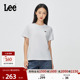 小logo绣花白色休闲女短袖 Lee商场同款 标准版 T恤休闲LWT0067073RT
