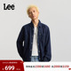 Lee商场同款 牛仔衬衫 26春夏新标准版 翻领小刺绣Logo清水洗男长袖