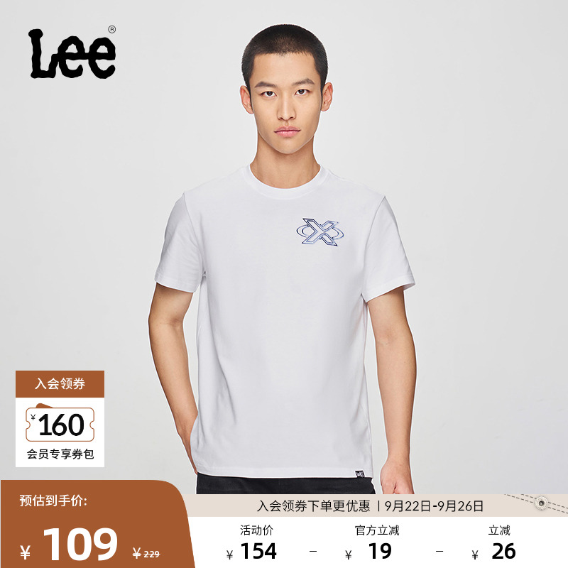 Lee基础款圆领短袖T恤