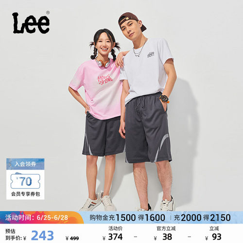 Lee男女同款休闲短裤篮球裤