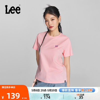 Lee渐变Logo印花女短袖T恤