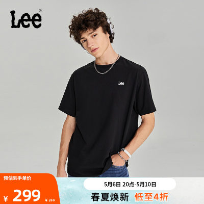 Lee舒适版小logo绣花男短袖T恤