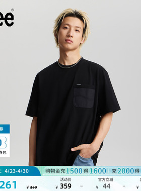 Lee26春夏新品宽松版圆领口袋设计男短袖T恤休闲潮LMT012229205