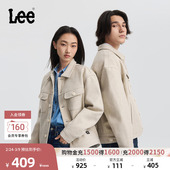 Lee舒适版 棉服外套潮LUT010952206 翻领仿羊毛质感燕麦灰男女同款